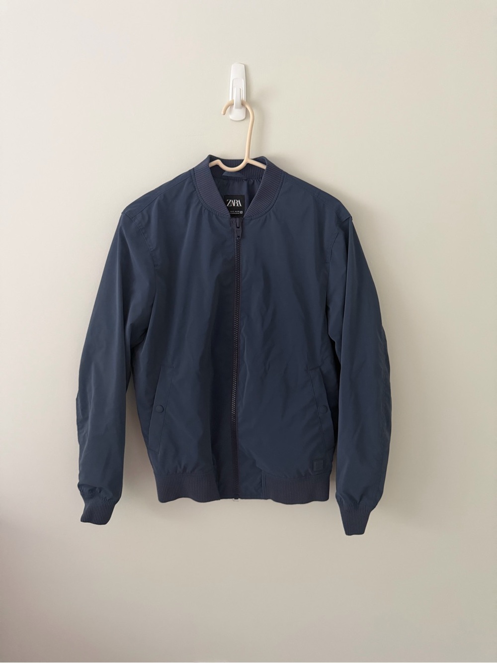 Zara Men’s Navy Blue Bomber Jacket